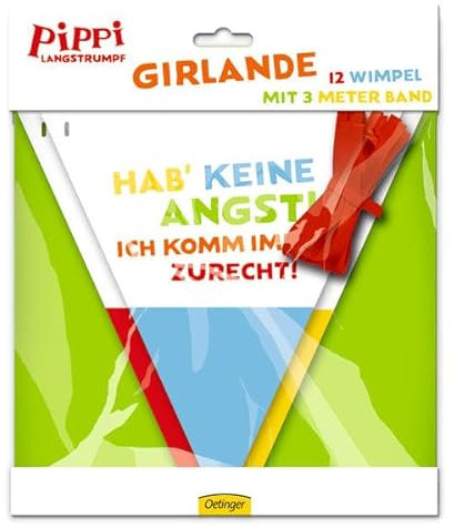 Wimpelkette * PIPPI LANGSTRUMPF * zur Dekoration bei Kindergeburtstag und Motto-Party // Kinder Girlande Deko Pipi
