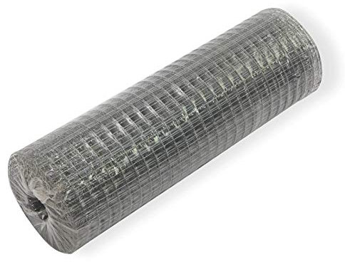 DEMA Drahtgitter Volierendraht 0,5x10 m – 4-eckig, 13 mm, verzinkt, Drahtstärke 1,0 mm – Drahtzaun, Maschendraht, Zubehör – robust, witterungsbeständig, langlebig – für Käfig, Garten, Tiere