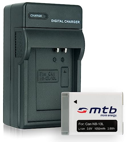 Akku + Ladegerät (Netz/KFZ) NB-13L NB13L für Canon PowerShot G5 X, G7 X, G9 X (3.6V - 1050mAh - mit INFOCHIP)