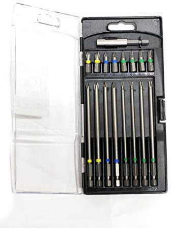 Tivoly 11501570038 Coffret d'Embouts de Vissage, Gris, 25/120mm, Set de 17 Pièces