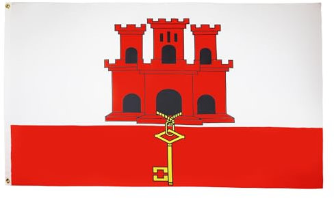 BANDIERA GIBILTERRA 90x60cm - BANDIERA GIBILTERRINA 60 x 90 cm - AZ FLAG