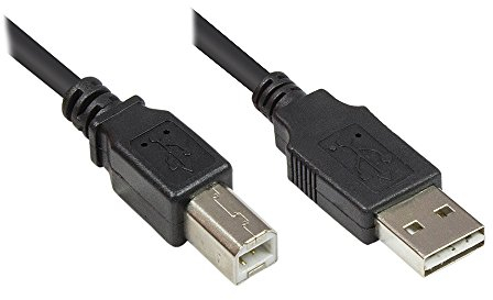 Good Connections 2510–025 connecteur/câble d'imprimante USB 2.0 mâle A vers mâle B, 0,25 m Gris Easy USB 2.0 0,50 m Noir