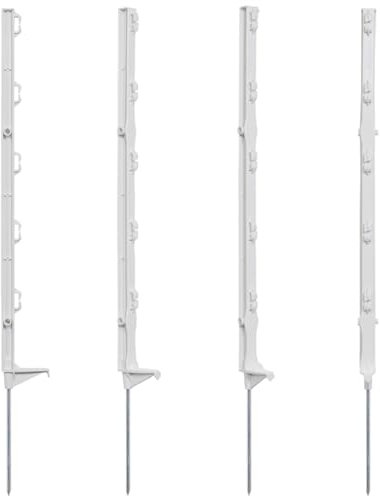 VOSS.farming 60x Weidezaunpfähle, 70cm hoch, weiß, Kunststoffpfahl