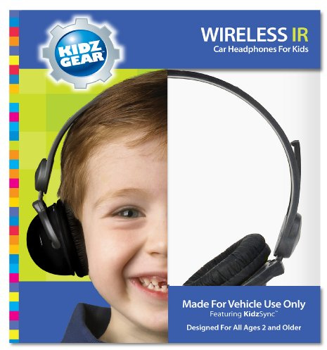 Kidz Gear inalámbrico por infrarrojos auriculares de coche para niños