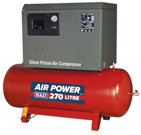 Sealey Sac42755Bln Compressor 270Ltr Belt Drive 5.5Hp 3Ph 2-Stage Low Noise