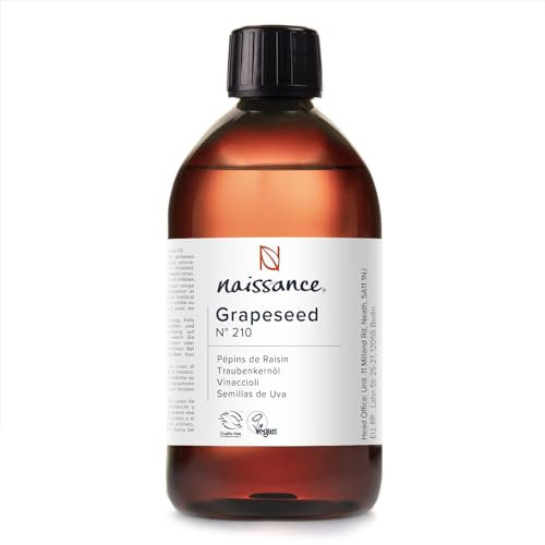 Naissance Traubenkernöl (Nr. 210) - 450ml - Raffiniert für Haare, Haut, Körper, Kosmetik, Massage