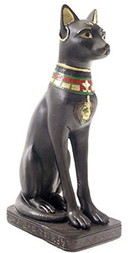 eg99b Ägyptische Bastet Katze handgemachte Modell B 20 cm schwarz