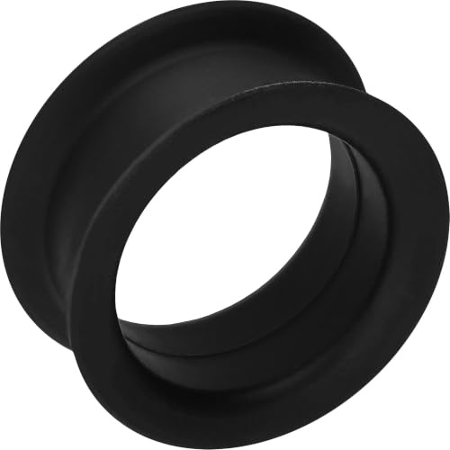 PIERCINGLINE Silikon Double Flared Tunnel EINFARBIG - Schwarz, Weiß