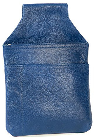 Hamosons â€“ Profi Kellnerholster/Kellnerhalfter aus Nappa-Leder, Azur-Blau, Modell 1009