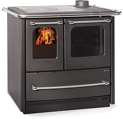 LA NORDICA Cucina legna Nordica SOVRANA EASY Evo - Poêle de chauffage en Acier, Fonte - Bois - Noir A+