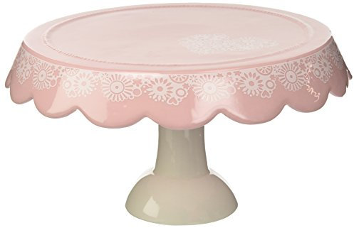 Paben Collezione Le Chiavi del Cuore Alzata per Dolci, Porcellana, Multicolore