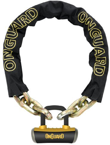ONGUARD ONG: 8016L 6' BEAST HEX CHAIN 6'x14mm W/X4 LOCK, Black