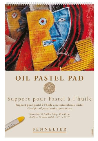 SENNELIER 10-136763 Oil Color Pastellblock, Weiss/opulenter Garten, 15.75 x 23.5
