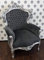 Casa Padrino Barock Sessel King Grau/Silber