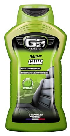 GS27 - Baume Cuir Voiture - Entretien Cuir Voiture Naturel, Teinté ou Simili - Protège et Imperméabilise - 375 ML