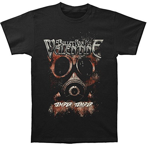 Bravado Men's Bullet for My Valentine Temper Temper Gas Mask T Shirt, Black, S UK