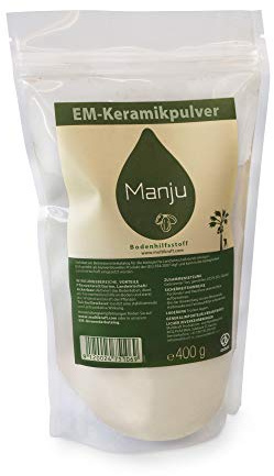 Manju EM Keramikpulver - Boden- und Pflanzenhilfsstoff, 400g