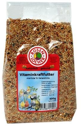 7X Wellensittich Vitaminkraftfutter 400g, wertvolle Saaten, Vogelfutter
