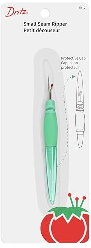 Dritz Nahtaufreißer mit gekrümmter Klinge Klein mit ergonomischem Design und Sicherheitsverschluss 1-Pack grün