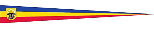 flaggenmeer® Wimpel Mecklenburg mit Ochsenkopf 80 g/m² ca. 30 x 150 cm