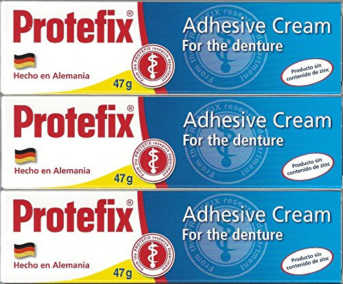 Protefix Adhesive Cream - Pack of 3 x 47g/1.66oz