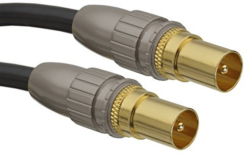 aricona cavo antenna HDTV - Cavo coassiale audio con adattatore per ricevitore e TV / 1 metro