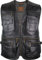 MDM Herren Lederweste, Freizeitweste, Jagdweste, Anglerweste, Chopperweste, Rockerweste, Bikerweste,, Schwarz, XX-Large