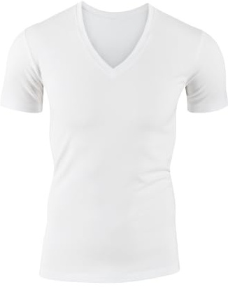 Calida Men's Crew Neck T-Shirt, Undershirt | Evolution Line | Interlock | White