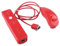 MANDOS Wii Remote NUNCHUK Color DE Rojo Juegos EN CASA