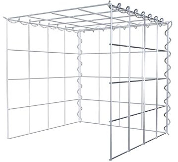 GABIONA Cesta para piedra (rectangular, malla de 10 x 10 cm, profundidad de 40 cm, cesta de cultivo tipo 4, cierre de espiral, galvanizada (40 x 40 x 40 cm)