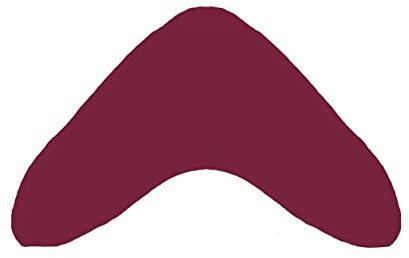 Dukal | Bumerangkissen/Lesekissen + Bezug aus hochwertigem DOPPEL-Jersey (100% Baumwolle) | Farbe: burgund