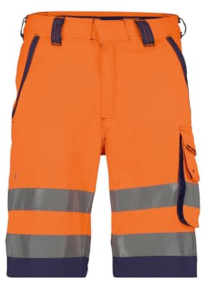 DASSY® Lucca Warnschutz-Shorts - Größe 58 - NEONORANGE/DUNKELBLAU