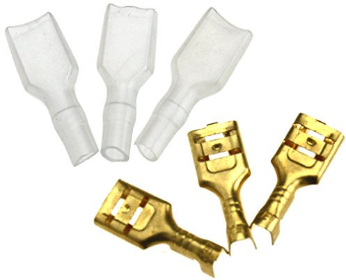 200x Crimpverbinder 6.3mm Flachsteckhülsen Flachstecker Spade Kabelschuhe Sleeve