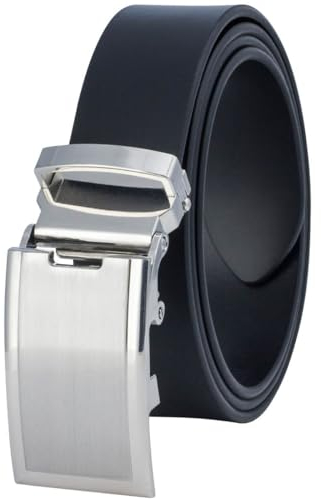 LINDENMANN Gürtel Herren Vollledergürtel aus Rindleder, 33 mm breit und 3,6 mm stark, kürzbar, Gürtel Herren Automatik, schwarz, Größe/Size:90, Farbe/Color:schwarz