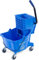CFS - Cubo de plástico para fregona comercial con prensa lateral, 26 cuartos de galón, color azul