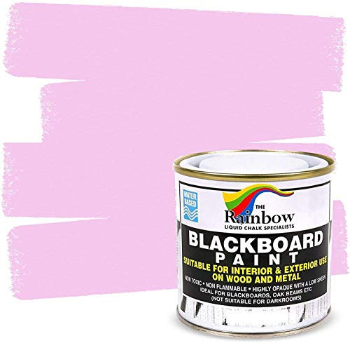 Pink Chalkboard Paint - 250ml Ideal to use with Liquid Chalk and Dry Chalk Sticks