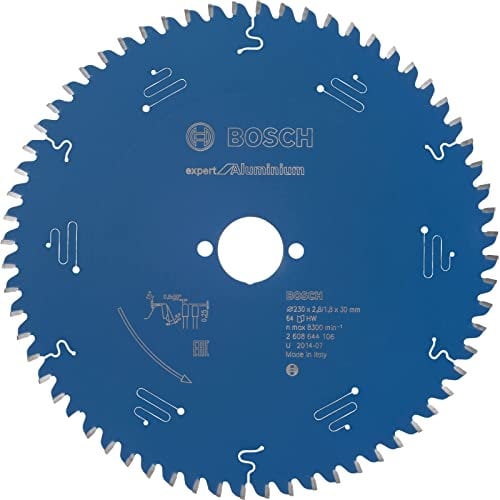Bosch Professional 1x Kreissägeblatt Expert for Aluminium (für Aluminium, Sägeblatt Ø 230 x 30 x 2,8 mm, 64 Zähne, Zubehör Kreissäge)
