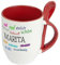digital print Löffeltasse mit Namen Marita - Positive Eigenschaften von Marita - Namenstasse, Kaffeebecher, Mug, Becher, Kaffeetasse - Farbe Rot