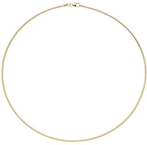 Jobo Damen-Halsreif aus 925 Sterling Silber vergoldet 50 cm 1,5 mm