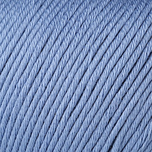 Rico Design Essentials Double Knitted Yarn, 100 Percent Cotton, Pigeon Blue