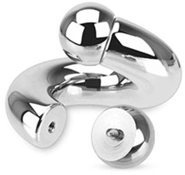 Paula & Fritz® Expander Taper Twist-er Silber Chirurgenstahl 316L 12-mm Lang Piercing Ohr-Schmuck Ohr-Tunnel Damen Herren Dehn-Spirale Universal