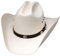 Western Express Classic Cattleman Strohhut Cowboyhut mit silbernen Conchos - Weiß - 7 3/8 (23 3/8 )