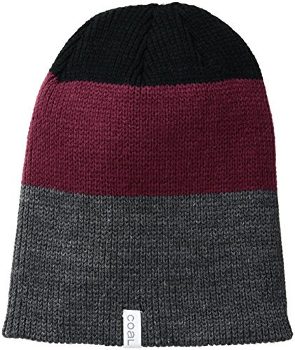 Coal The Frena Herren Beanie Feinstrick gestreift - Grau - Einheitsgröße