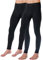 HERMKO 3540 2er Pack Herren Lange Unterhose Long Johns (Weitere Farben) Bio-Baumwolle, Größe:D 12 = EU 6XL, Farbe:schwarz