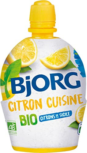 BJORG - Jus de Citron Cuisine - à Base de Jus de Citrons Bio de Sicile - Aide Culinaire - 20 cl