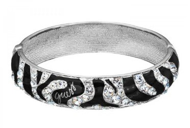 Guess Damen-Armband Edelstahl schwarz 40 Swarovski-Kristalle 17.5 cm UBB71208