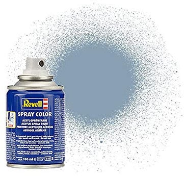 Revell Spraydose Grau, Seidenmatt I 100-ml-Sprühdose für eleganten Farbton I Ideal für Modelle und Bastelarbeiten I Seidenmatte, hochwertige Lackierung