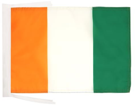 AZ FLAG - Drapeau Côte d'Ivoire - 45x30 cm - Pavillon Ivoirien 100% Polyester Avec Deux Cordelettes - 20g