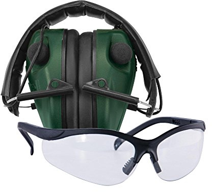 Caldwell 487-309 Cascos E-MAX Low con Gafa Kit, Verde, Única