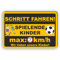 SCHRITTTEMPO FAHREN - spielende Kinder - 7km/h - SCHILD/D-061 (45x30cm Schild)